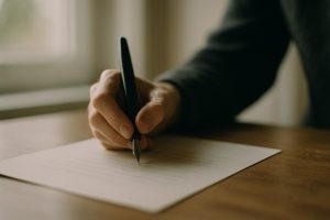 personne signant un contrat
